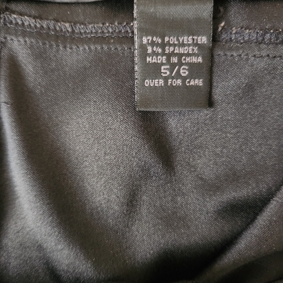 Vintage  Express Black Faux Suede Pants  Sz 5/6 - Picture 4 of 4